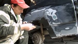 доводим шпаклевкой задние крылья на ваз 2110