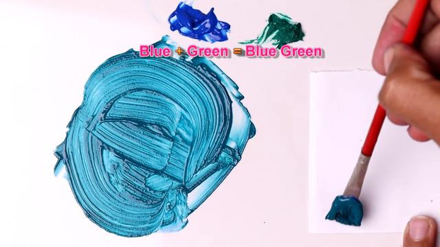 How To Make Blue Green Color - Mix Acrylic Colors смотреть онлайн
