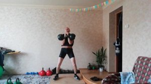 Толчок гирь 24 кг по длинному циклу 10 минут