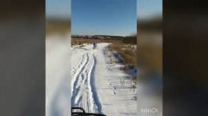Тестируем цепи по снегу на квадроцикл  Motax Gekkon 70