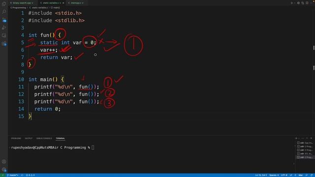 Static Variable In C Programming