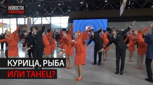 Флешмоб в Шереметьево устроили сотрудники «Аэрофлота» в честь 100-летнего юбилея // 360 ХИМКИ
