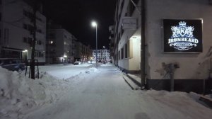 Rovaniemi Christmas 2022 ?☃️ After Dark Walk in Snowy City Center of the Finnish Lapland's Capital