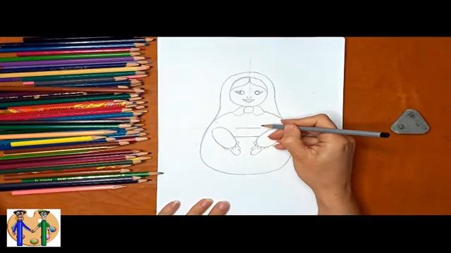 Как нарисовать матрешку. Онлайн-школа рисования "Малевашки" смотреть онлайн