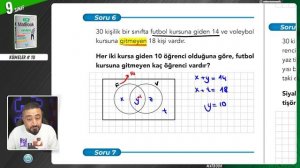 Kümeler 10 | Küme Problemleri 1 | 9.SINIF MATEMATİK MatBook | 2024