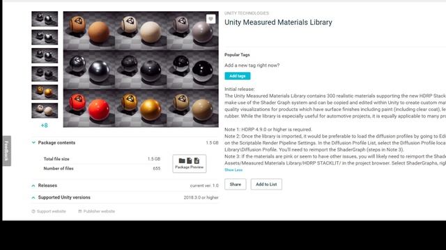 UNITY Measured Materials Library смотреть онлайн