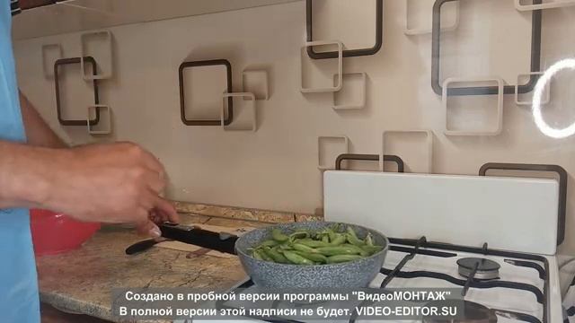 Жарим зеленый горошек в стручках смотреть онлайн
