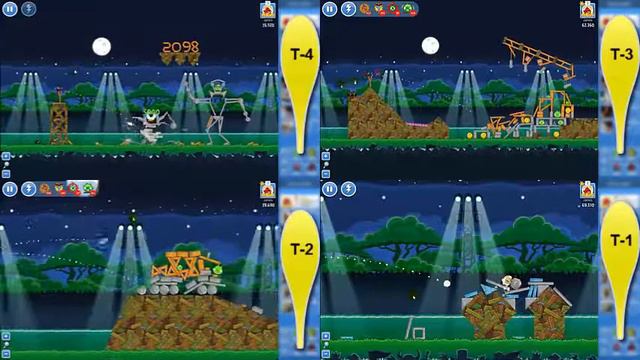 Angry Birds Friends Tournament #9 - All Levels 1-4 w/Cheats - July 16, 2012 смотреть онлайн