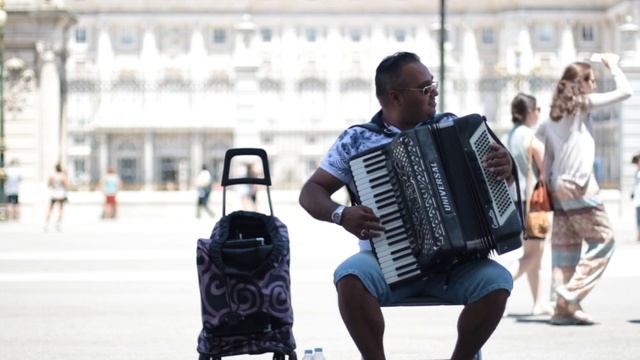 мужчина красиво играет на аккордеоне смотреть онлайн