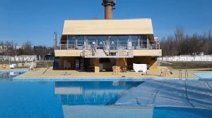 Саки. Аквакомплекс Саксония зимой