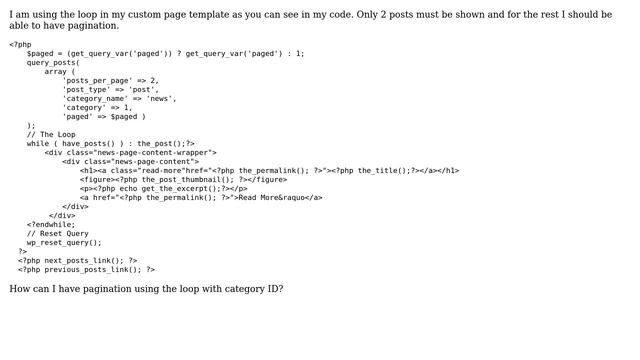 Wordpress: How to add pagination to custom page? смотреть онлайн