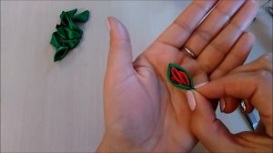 Новогодние бантики Елочки МК Канзаши / Christmas bows Christmas Trees