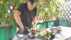 Курица с овощами в Афганском Казане