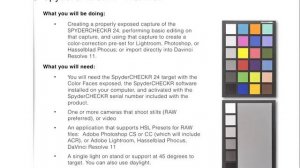 Datacolor SpyderCHECKR 24 инструкция