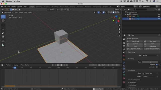 Create a basic collision in Blender (Beginner)