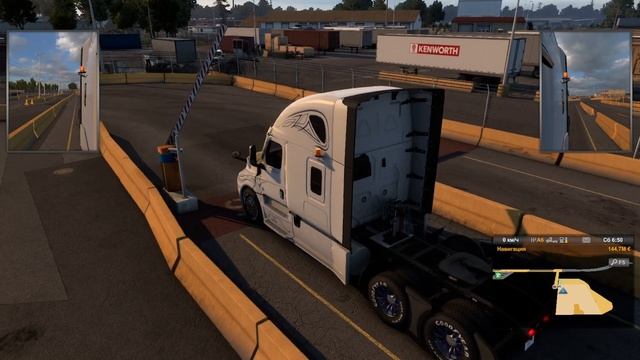 American Truck Simulator. Первое знакомство. США штат Техас Freightliner Cascadia 72 Sleeper RR..mov