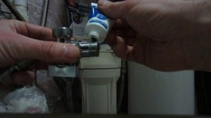 Установка шарового крана в системе воды с СМГ Синем