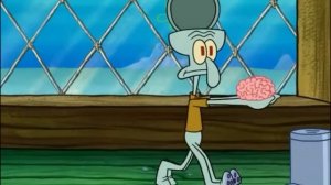 Сквидвард выбрасывает мозг в мусорное ведро