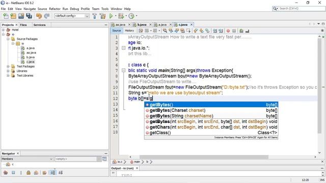 File handling in java [java.io] ByteArrayOutputStream Full tutorial video with best example in java смотреть онлайн
