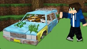 Я нашёл заброшенную машину в лесу. minecraft 100% троллинг.