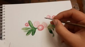 ПРОСТО РИСУЕМ КЛЮКВУ АКВАРЕЛЬЮ.  Урок рисования для новичков