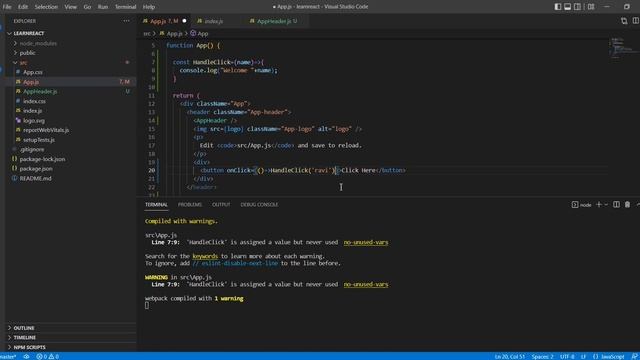 Get value from input & event handling | React JS Full Tutorial