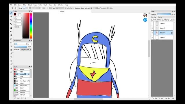 FireAlpaca Tutorial: The Lasso Fill Tool