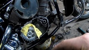 Yamaha Drag Star лечим потёки масла