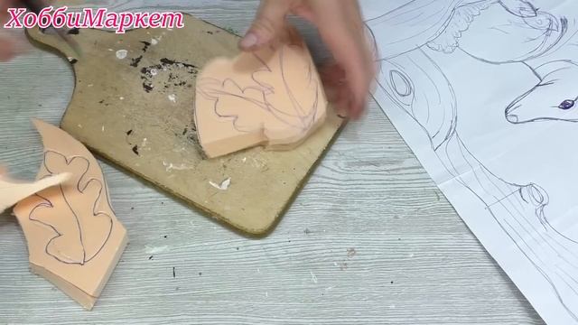 Сделала панно с оленем  И у вас получится! DIY ХоббиМаркет