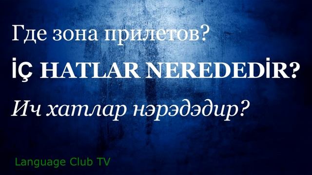 Турецкий язык: В аэропорту | Урок #4