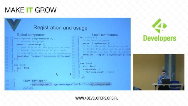 4Developers 2017: Pros and cons using Vue JS Framework (Viacheslav Shevchenko) смотреть онлайн