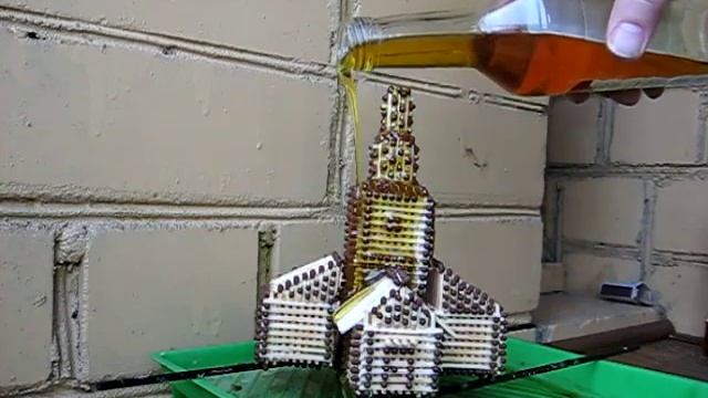 Сборка готовой модели из спичек | Спичкин дом, секреты моделирования из спичек смотреть онлайн