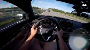 BMW 7 Series G11 740i M Sport AUTOBAHN POV TOP SPEED & ACCELERATION by AutoTopNL
