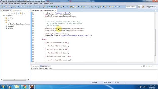 How to write data to multiple files using ByteArrayOutputStream? | Java IO | Java Tutorial