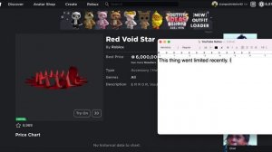 ROBLOX: Red Void Star goes LIMITED