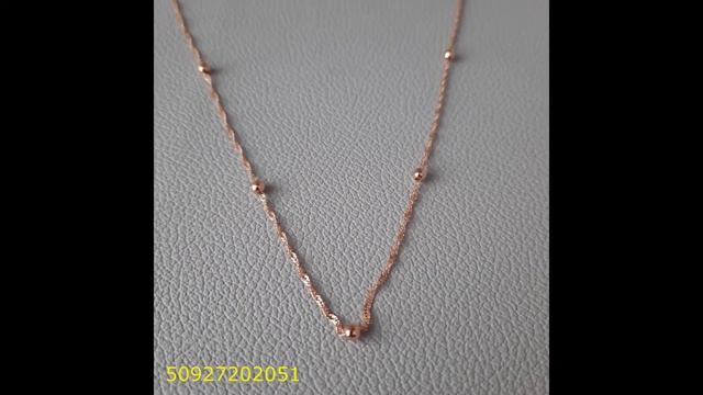 Золотая цепочка плетения Сингапур с шариками 5092720205 смотреть онлайн