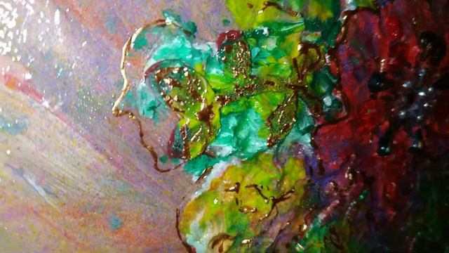 Мой волшебный аленький цветок. Правополушарное рисование. Картина от Helga Frost. Структурная паста смотреть онлайн