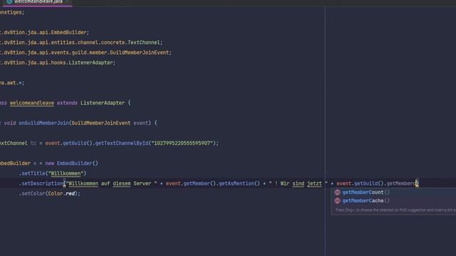 Willkommensnachricht und Leavenachricht | JDA-JAVA | NoPro200 смотреть онлайн