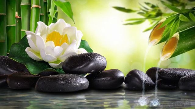 24 Hours Serene Bamboo Fountain Sounds and Relaxing Music for Stress Relief, Insomnia - Meditation