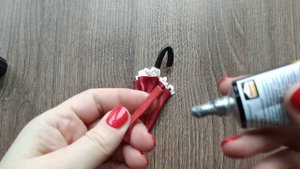 Как сделать брошь Зонтик из кожи. Украшение для Мэри Поппинс