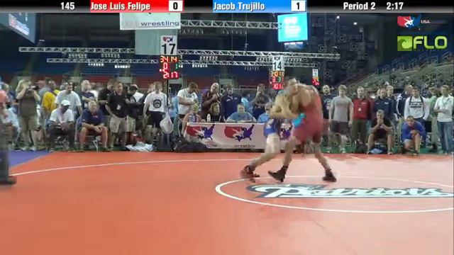 Junior 145 - Jose Luis Felipe (Florida) vs. Jacob Trujillo (Colorado) смотреть онлайн