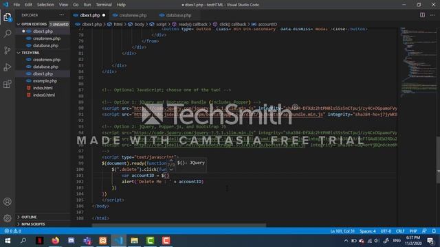PHP-MySQL : Delete Button and JQuery