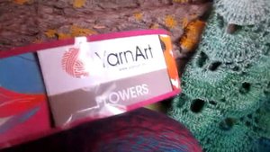 Шаль Бактус вязание крючком | YarnArt FLOWERS | Crochet baktus shawl pattern
