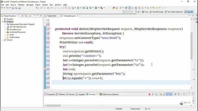 get and post request | simple calculator | servlet and jsp tutorial for beginners смотреть онлайн