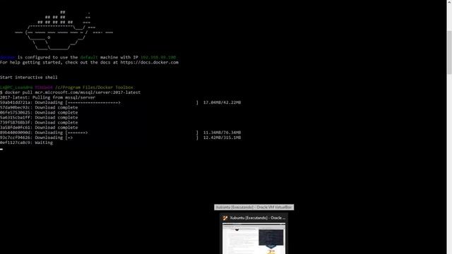 SqlServer 2017 no Docker Toolbox смотреть онлайн