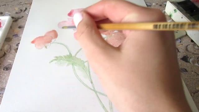 Рисуем маки! Лёгкие рисунки для детей и начинающих. Акварель