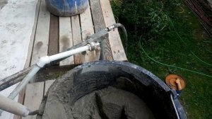 Перлитовая штукатурка теплой керамики, нанесение хопер ковшом