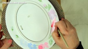 Ручная роспись фоторамки. Художник Лариса Гончарова. Жостово Арт Студия