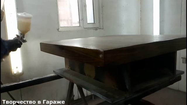 Покраска текстурной столешницы