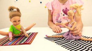 Детские видео про куклы. Барби и Алина: художественная гимнастика